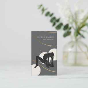 Bohemian Earth Tones Yoga Studio Affärskort Visitkort