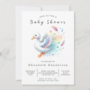 Bohemian Editable Anka Baby Shower Inbjudningar