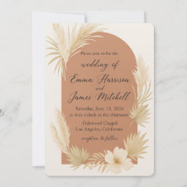 Bohemian Elegance bröllopsinbjudan Inbjudningar