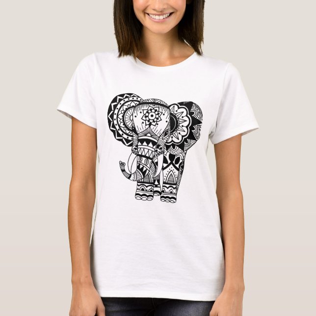 Bohemian Elephant Tank T-shirt (Framsida)