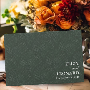 Bohemian Evergreen Fern Modern Minimalist Bröllop Gästböcker