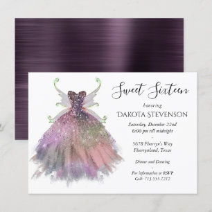 Bohemian Fairy Boll Gown   Mute Ombre Vin Sheen Inbjudningar