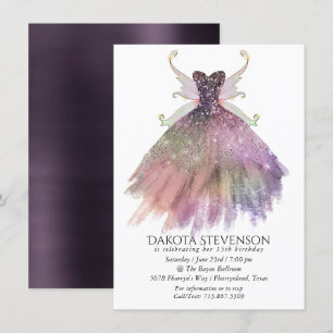 Bohemian Fairy Boll Gown Mute Ombre Vin Sheen Inbjudningar