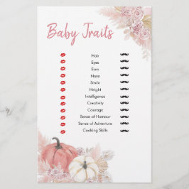 Bohemian Fall i Kärlek Pumpkin Baby Traits