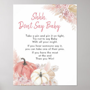 Bohemian Fall i Kärlek Pumpkin Säg inte Baby Poster