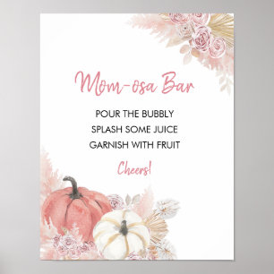 Bohemian Fall in Kärlek Baby Shower Mamma-osa Pub Poster