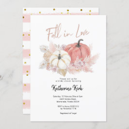 Bohemian Fall in Kärlek Pumpkin Möhippa Inbjudningar