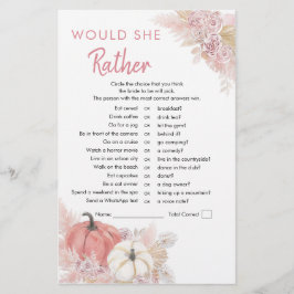 Bohemian Fall in Kärlek Pumpkin, skulle hon hellre