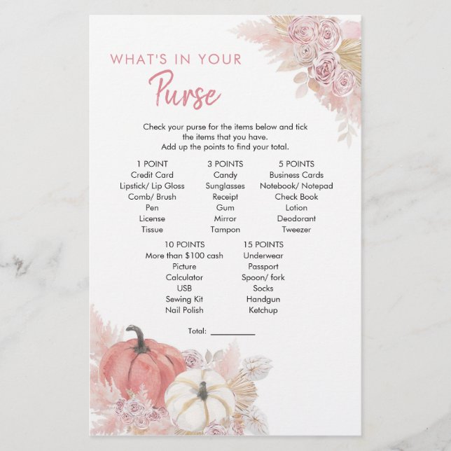 Bohemian Fall in Kärlek Pumpkin What's in Your Pur (Framsida)