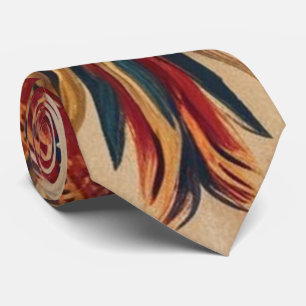 Bohemian Feather Burst Neck Tie Slips
