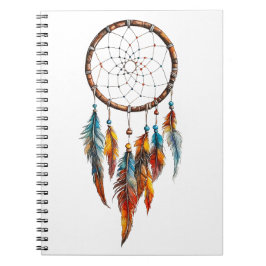 Bohemian Feather Dreamcatcher-anteckningsbok Anteckningsbok