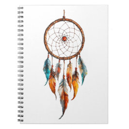 Bohemian Feather Dreamcatcher-anteckningsbok Anteckningsbok