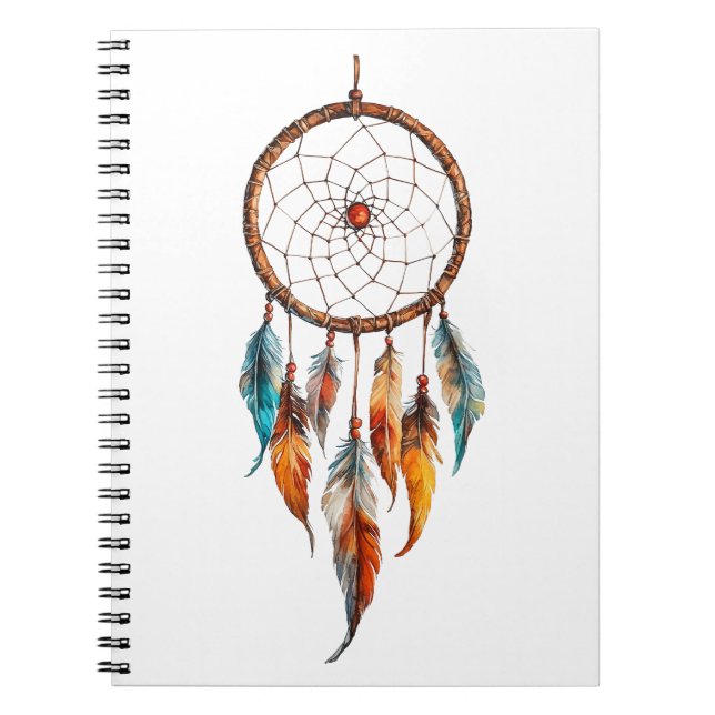 Bohemian Feather Dreamcatcher-anteckningsbok Anteckningsbok (Framsidan)