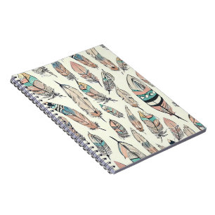 Bohemian Feather Fabric Notebook Anteckningsbok