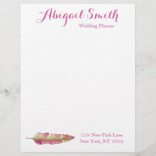 Bohemian Feather Personlig Letterhead Brevhuvud
