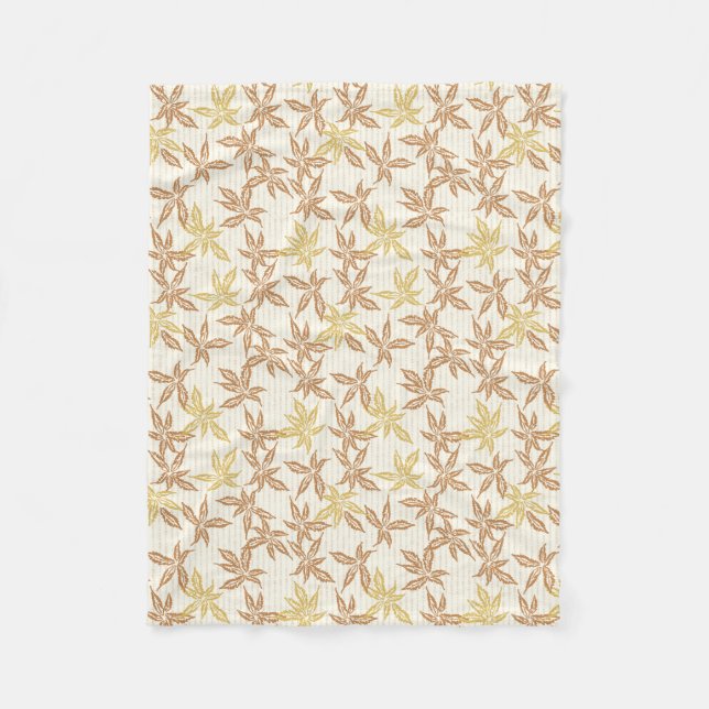 Bohemian flora retro botanical plant  fleecefilt (Framsidan)