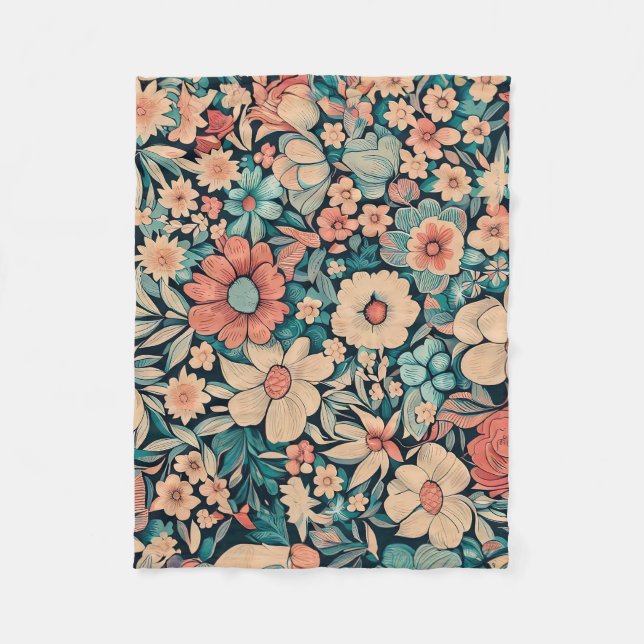 Bohemian Flower Fabric Fleecefilt (Framsidan)