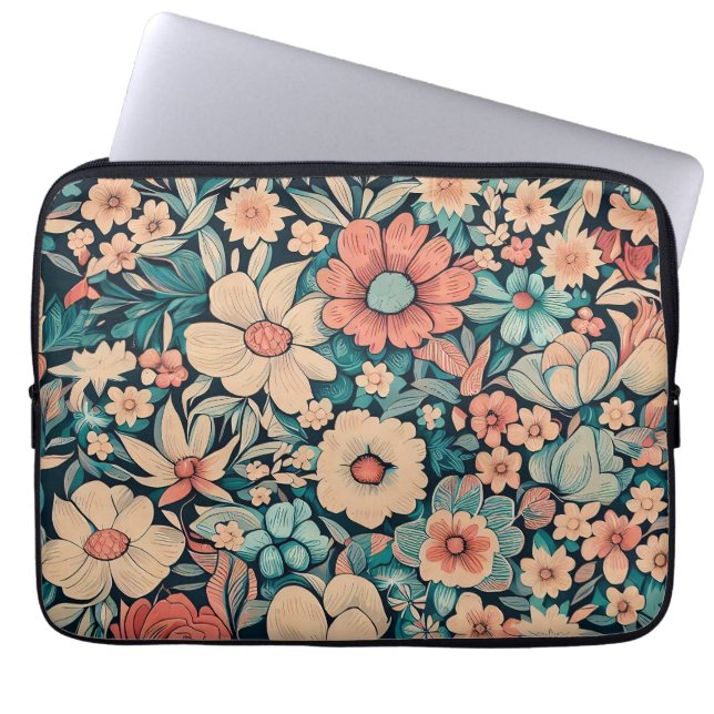 Bohemian Flower Laptop Fodral (Framsidan)