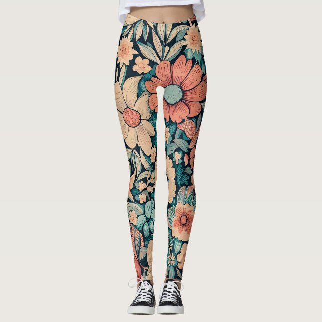 Bohemian Flower Pillow Fodral Leggings (Framsida)