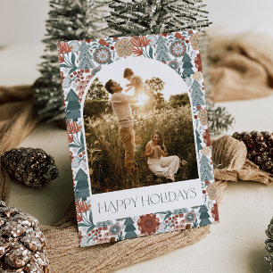 Bohemian Folk Arch Photo Helgdag Card Inbjudningar