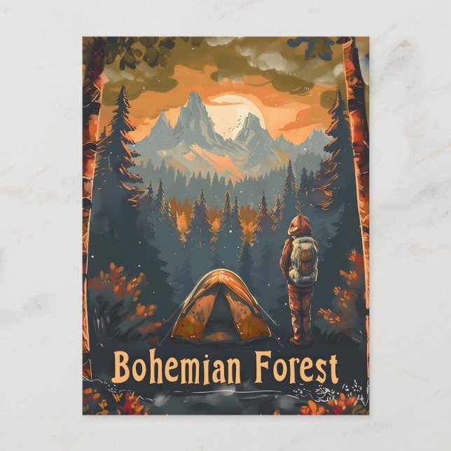 Bohemian Forest Camping Vykort (Framsida)