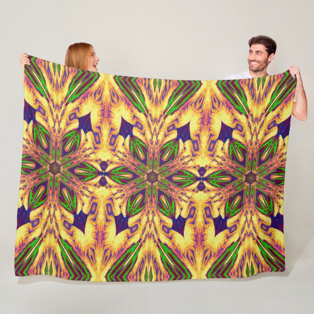 Bohemian Garden Flower sommaren 2 Blommigt Fleecefilt (På plats)