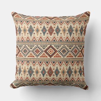 Bohemian Geometric Mönster, Tribal Inspired, Aztec Kudde