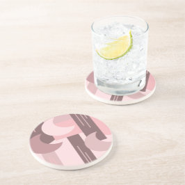 Bohemian Geometric Rosa Brown Shapes Underlägg