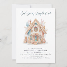 Bohemian Gingerbröd House God jul Inbjudningar