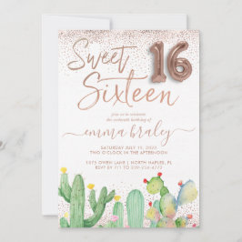 Bohemian Glam Fiesta-inbjudan till Sweet sixteen Inbjudningar