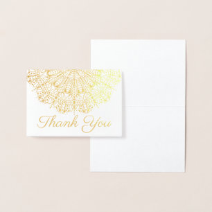 Bohemian Glam Guld Mandala-skript Folierat Kort