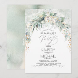 Bohemian Greenery Vår Garden Förlovningsfest Inbjudningar