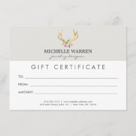 Bohemian Guld Antlers II Gift Certificate