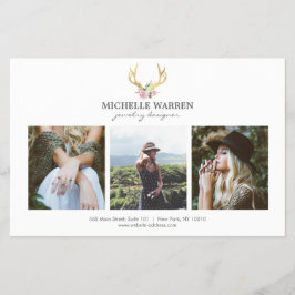 Bohemian Guld Antlers Jewelry Boutique Photo Flyer