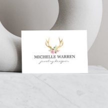 Bohemian Guld Antlers med Flowers