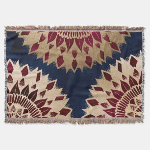 Bohemian Guld flottan Burgundy Hand plockade Manda Filt