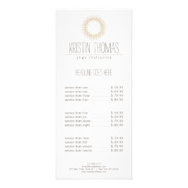 Bohemian Guld Sol Mandala Reklamkort