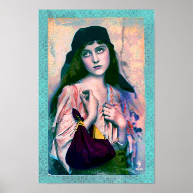 Bohemian Gypsy Girl Skriv ut Poster (Framsidan)