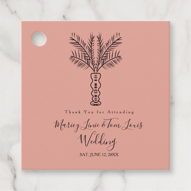 Bohemian Handflatan Träd Hand plockade Pappra Kraf Gåvor Etiketter (Framsida)