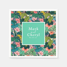 Bohemian Hibiscus Bröllop Pappersservett