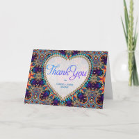 Bohemian Hippie Lila Blue Orange Tack du Cards
