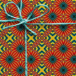 Bohemian Hippie Red Blue Gult Coola Ethnic Tribal Presentpapper