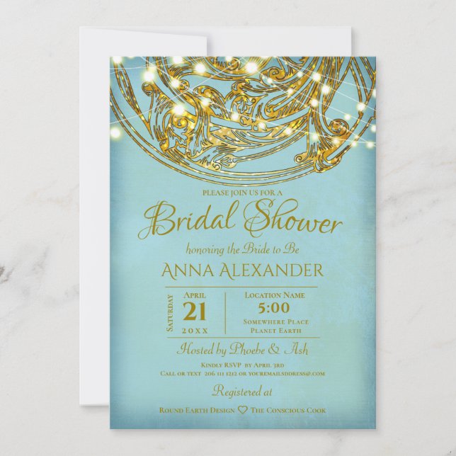 Bohemian, Indiska Inspired Art nouveau Inbjudningar (Framsida)