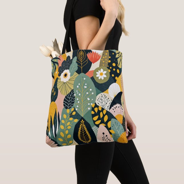 Bohemian Jungle Design Väska. Tygkasse (Närbild)