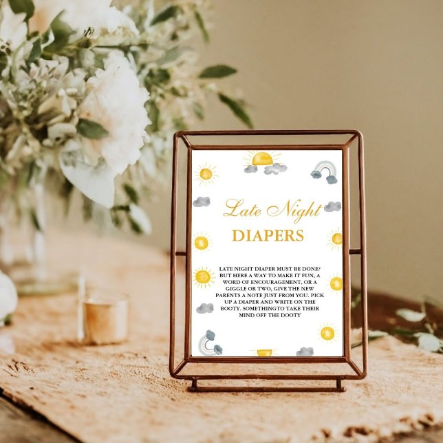 Bohemian Late Night Diaper Baby Shower Game Poster (Skapare uppladdad)