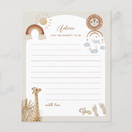 Bohemian Leksaker Giraffe Sol Råd till föräldrar Flygblad