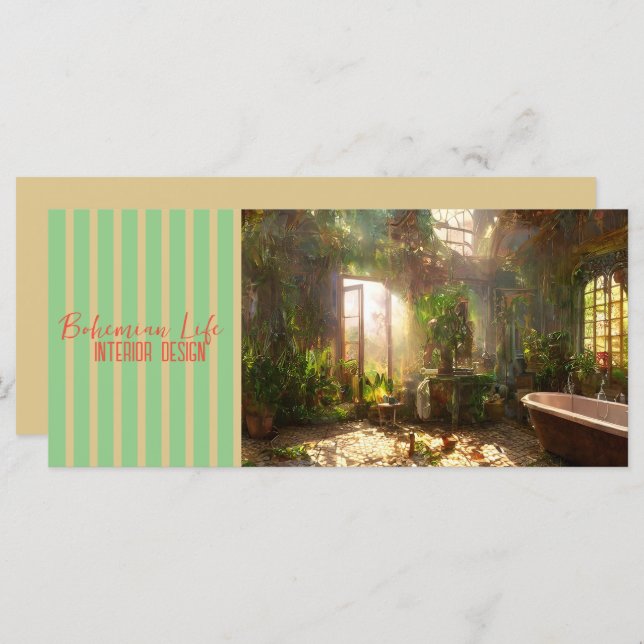 Bohemian Life - Business, Greeting Card, Inbjudan (Fram/baksida)