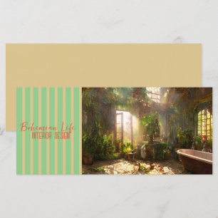 Bohemian Life - Business, Greeting Card, Inbjudan