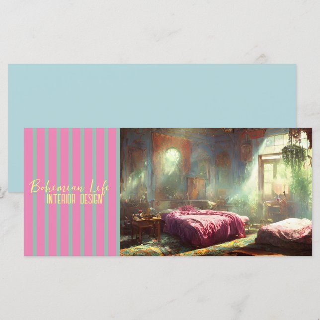 Bohemian Life - Business, Greeting Card, Inbjudan (Fram/baksida)