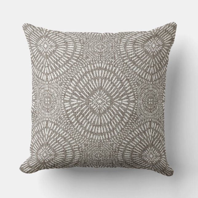 Bohemian light taupe pattern kudde (Framsida)